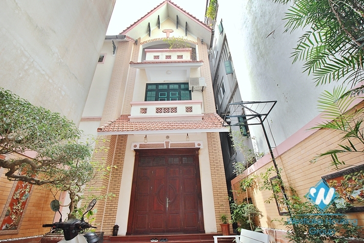 Three bedrooms house with big yard for rent in Tay Ho, Ha Noi